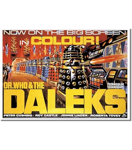 ◉希少60s Dr. Who and the Daleks ビンテージポスター ◉希少60s Dr. Who and the Daleks ビンテージポスター Amazon